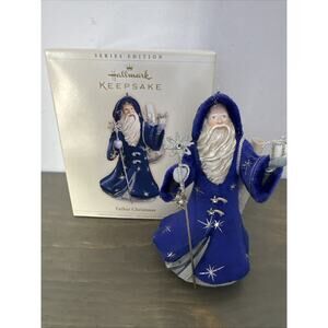 2006 Hallmark Keepsake Ornament Father Christmas #3 Blue Robe Scrolls with Box
